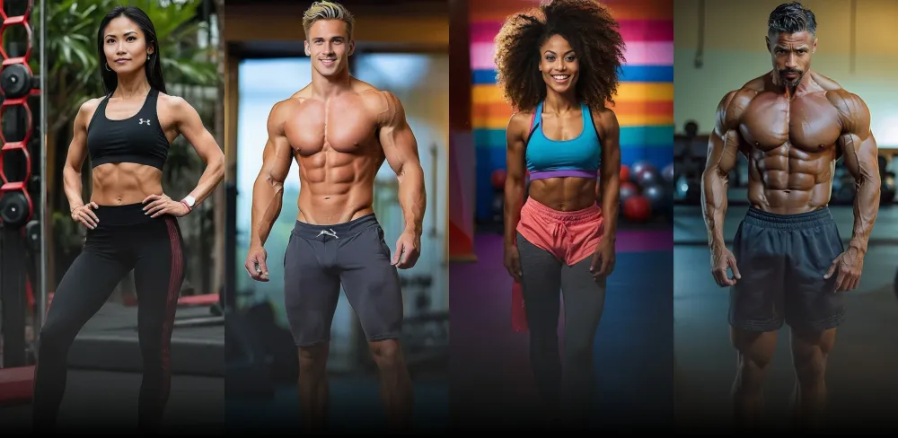 Screenshot of WorkoutWave app showing personalized workout plan and community feed